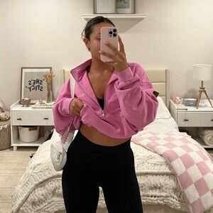 Set Active Pink Half Zip